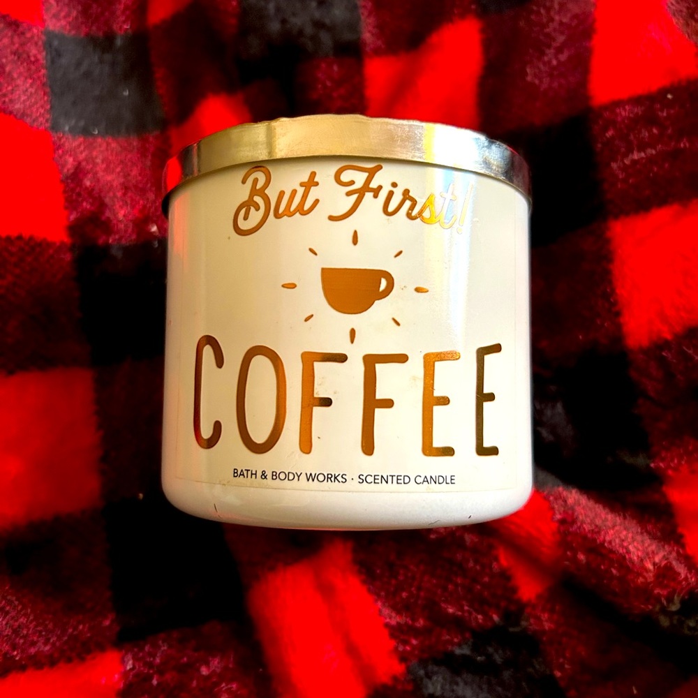 But First Coffee 3 wick candle bath and body works